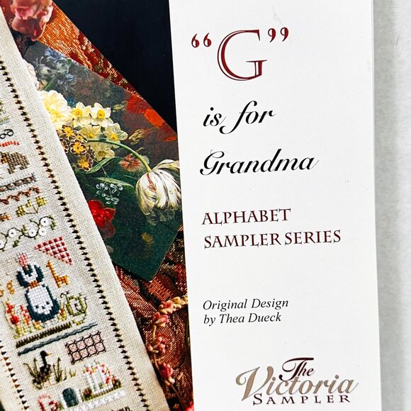 "G" Is For Grandma Alphabet Sampler Pattern & Thread Pack - Thea Dueck Victorian - Picture 2 of 10